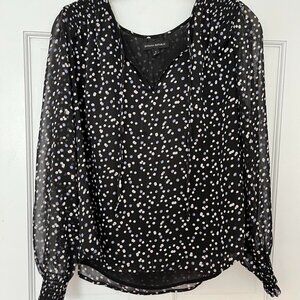 Banana Republic Blue White and Light Pink Blouse